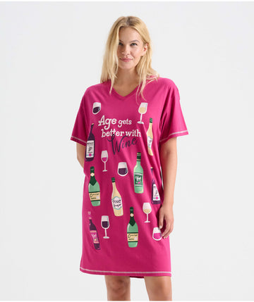 Better With Wine Women’s Sleepshirts